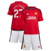 Maillot de Supporter Manchester United Alex Telles 27 Domicile 2023-24 Pour Enfant